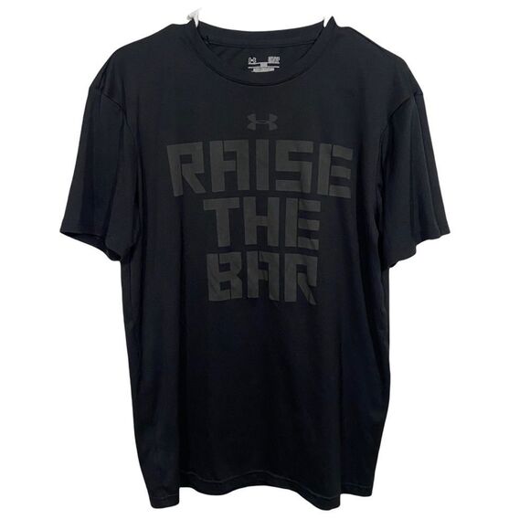 Under Armour Black Graphic Short Sleeve Athletic T-Shirt - Picture 1 of 3